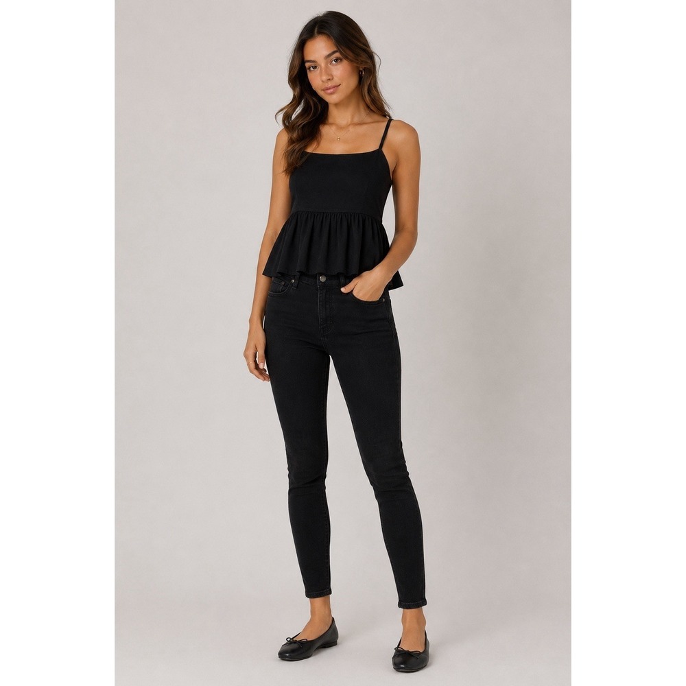 Rag & Bone Women's Nina High Rise Ankle Skinny Jeans 26 Black